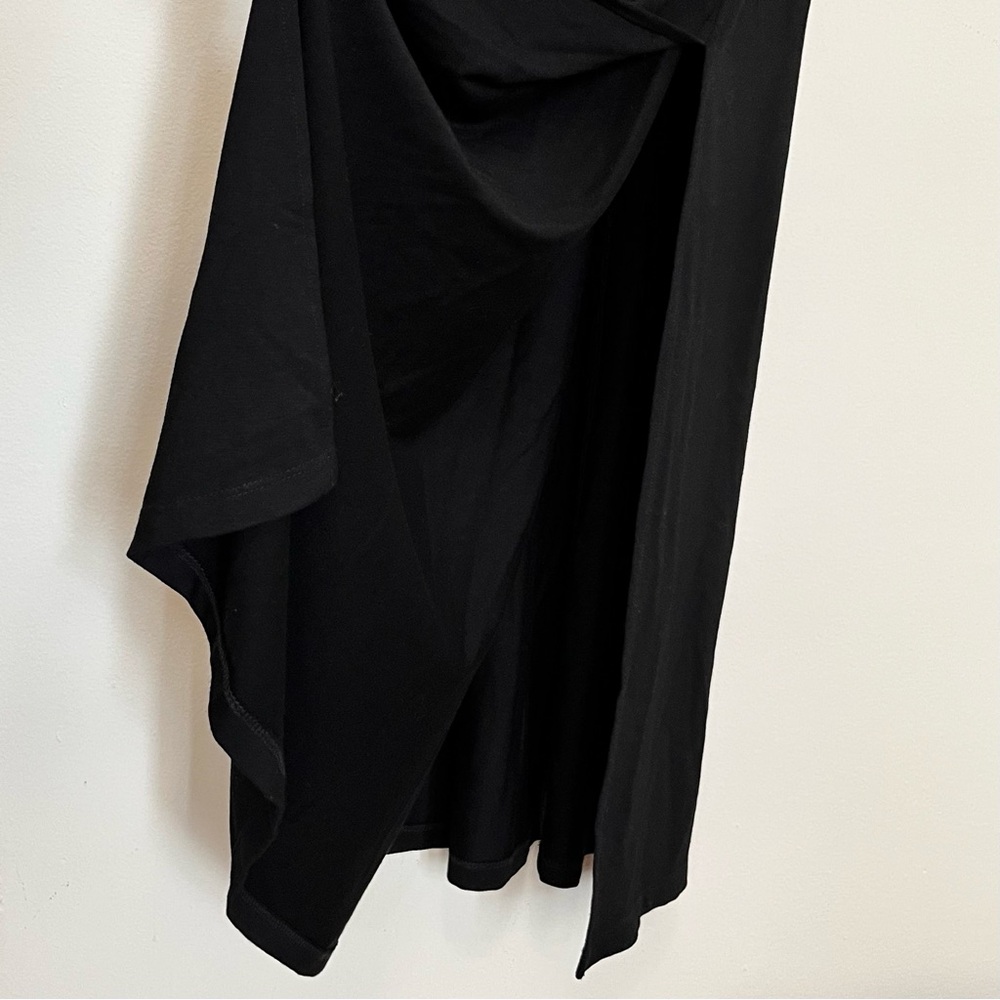 Karen Kane • L • Black Sleeveless Maxi Dress White Flower Embroidered V Neck - Picture 4 of 5